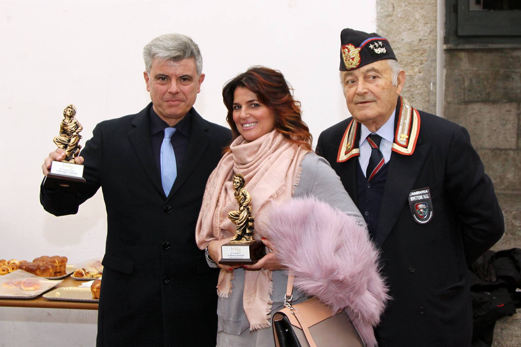 Giuseppe Febbraio, Monica Sarnelli, Generale Domenico Cagnazzo Giuseppe Febbraio, Monica Sarnelli, Generale Domenico Cagnazzo